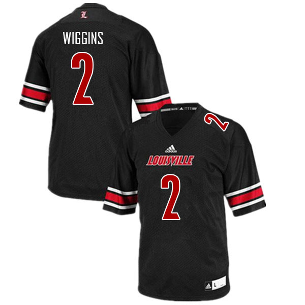Men #2 Dee Wiggins Louisville Cardinals College Football Jerseys Sale-Black